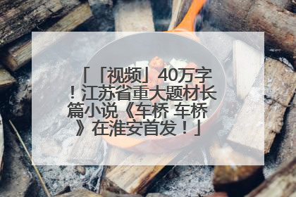「视频」40万字！江苏省重大题材长篇小说《车桥 车桥》在淮安首发！
