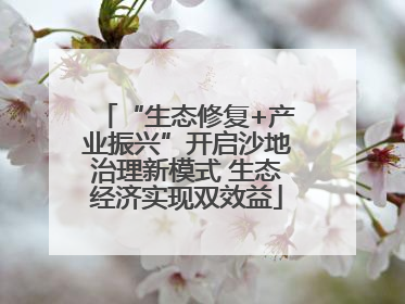 “生态修复+产业振兴”开启沙地治理新模式 生态经济实现双效益