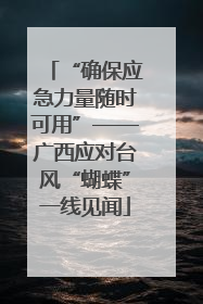 “确保应急力量随时可用”——广西应对台风“蝴蝶”一线见闻