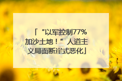 “以军控制77%加沙土地！”人道主义局面断崖式恶化