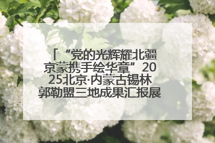 “党的光辉耀北疆 京蒙携手绘华章”2025北京·内蒙古锡林郭勒盟三地成果汇报展系列活动启动