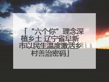 “六个你”理念深植乡土 辽宁省阜新市以民生温度激活乡村善治密码