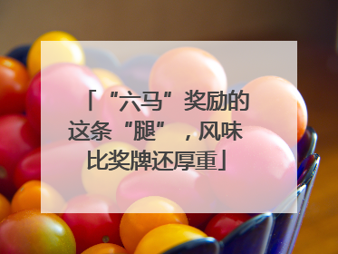 “六马”奖励的这条“腿”，风味比奖牌还厚重