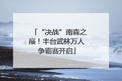“决战”南森之巅！丰台武林万人争霸赛开启