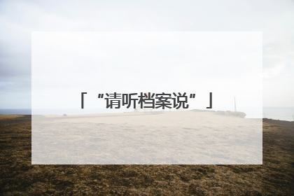 “请听档案说”