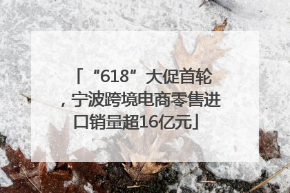 “618”大促首轮，宁波跨境电商零售进口销量超16亿元