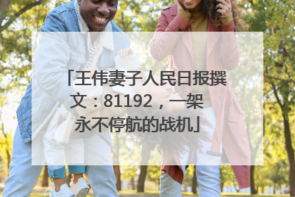 王伟妻子人民日报撰文：81192，一架永不停航的战机