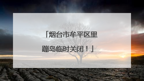 烟台市牟平区里蹦岛临时关闭！