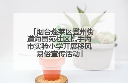 烟台蓬莱区登州街道海景苑社区携手海市实验小学开展移风易俗宣传活动