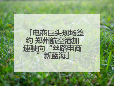 电商巨头现场签约 郑州航空港加速驶向“丝路电商”新蓝海