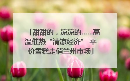 甜甜的，凉凉的……高温催热“清凉经济” 平价雪糕走俏兰州市场