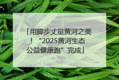 用脚步丈量黄河之美！“2025黄河生态公益健康跑”完成