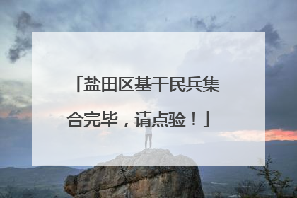 盐田区基干民兵集合完毕，请点验！