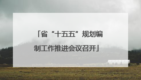 省“十五五”规划编制工作推进会议召开