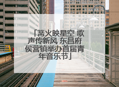 篝火映星空 歌声传新风 东昌府侯营镇举办首届青年音乐节