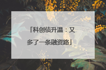 科创债升温：又多了一条融资路