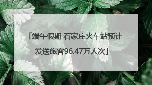 端午假期 石家庄火车站预计发送旅客96.47万人次