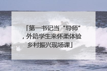 第一书记当“导师”，外籍学生来怀柔体验乡村振兴现场课