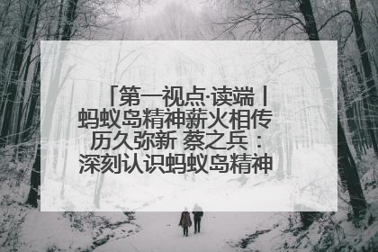 第一视点·读端丨蚂蚁岛精神薪火相传历久弥新 蔡之兵：深刻认识蚂蚁岛精神的“精气神”