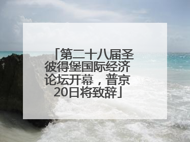 第二十八届圣彼得堡国际经济论坛开幕，普京20日将致辞