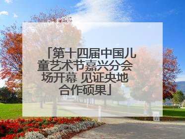 第十四届中国儿童艺术节嘉兴分会场开幕 见证央地合作硕果
