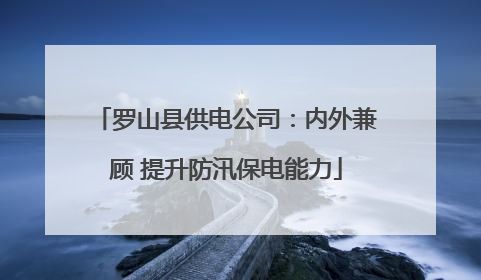罗山县供电公司：内外兼顾 提升防汛保电能力