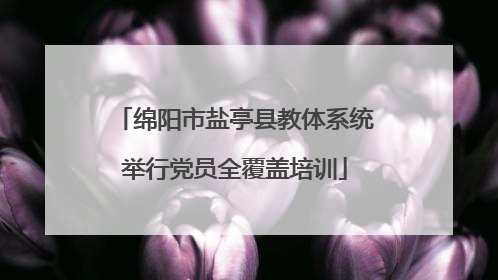 绵阳市盐亭县教体系统举行党员全覆盖培训