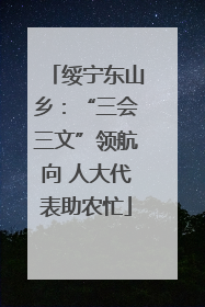 绥宁东山乡：“三会三文”领航向 人大代表助农忙