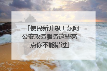 便民新升级！东阿公安政务服务这些亮点你不能错过