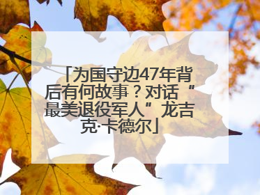 为国守边47年背后有何故事？对话“最美退役军人”龙吉克·卡德尔