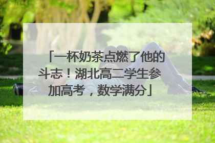 一杯奶茶点燃了他的斗志！湖北高二学生参加高考，数学满分