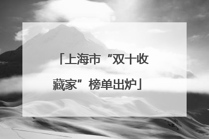 上海市“双十收藏家”榜单出炉