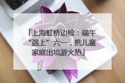 上海虹桥边检：端午“遇上”六一，携儿童家庭出境游火热
