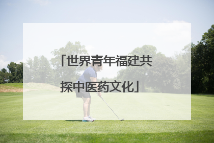 世界青年福建共探中医药文化