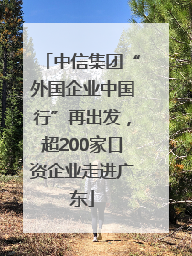 中信集团“外国企业中国行”再出发，超200家日资企业走进广东