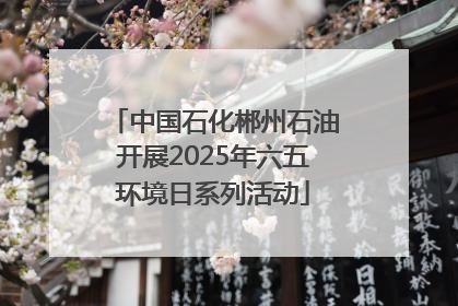 中国石化郴州石油开展2025年六五环境日系列活动