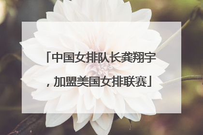 中国女排队长龚翔宇，加盟美国女排联赛