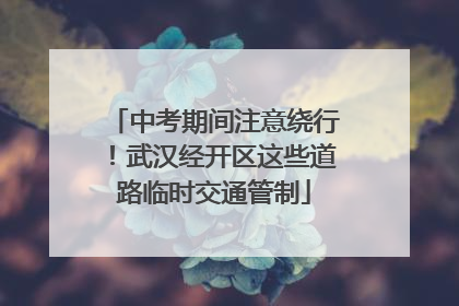 中考期间注意绕行！武汉经开区这些道路临时交通管制