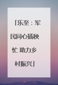 乐至：军民同心插秧忙 助力乡村振兴
