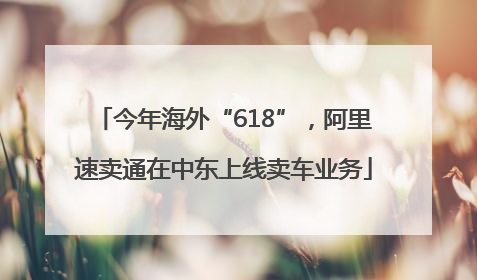 今年海外“618”，阿里速卖通在中东上线卖车业务