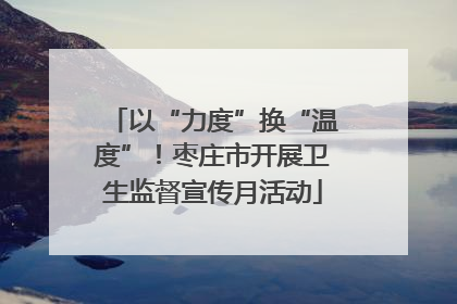 以“力度”换“温度”！枣庄市开展卫生监督宣传月活动