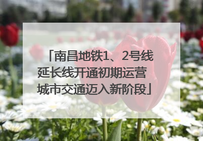 南昌地铁1、2号线延长线开通初期运营 城市交通迈入新阶段