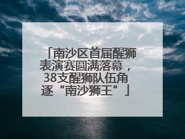 南沙区首届醒狮表演赛圆满落幕，38支醒狮队伍角逐“南沙狮王”