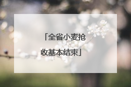 全省小麦抢收基本结束