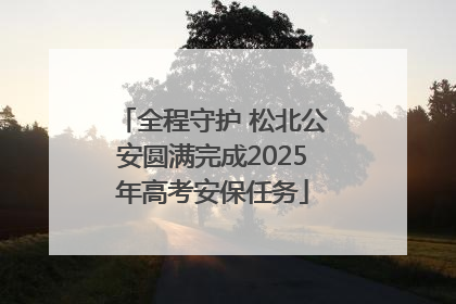全程守护 松北公安圆满完成2025年高考安保任务