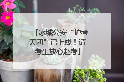 冰城公安“护考天团”已上线！请考生放心赴考