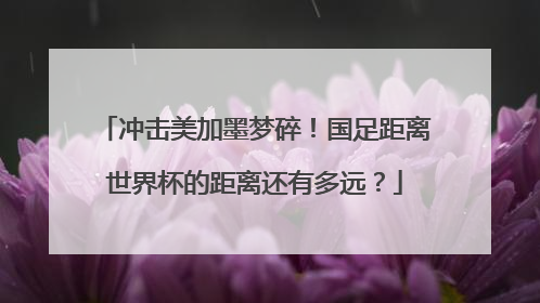 冲击美加墨梦碎！国足距离世界杯的距离还有多远？