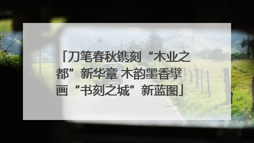 刀笔春秋镌刻“木业之都”新华章 木韵墨香擘画“书刻之城”新蓝图