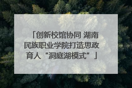 创新校馆协同 湖南民族职业学院打造思政育人“洞庭湖模式”