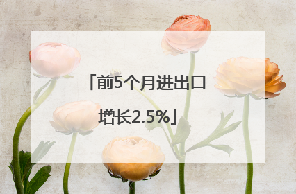 前5个月进出口增长2.5%